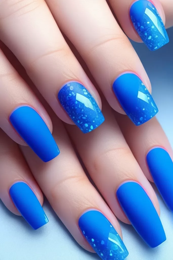 summer nails blue nails element decor